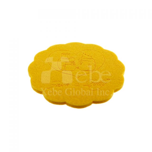 客製化羊毛氈杯墊 婚禮小物