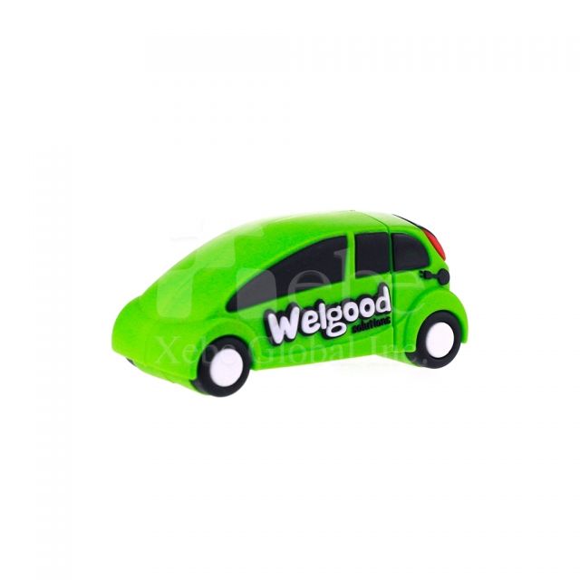 螢光綠跑車Logo隨身碟 