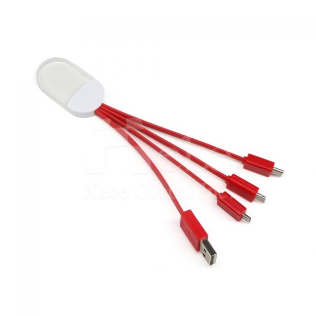 客製四合一發光充電線 