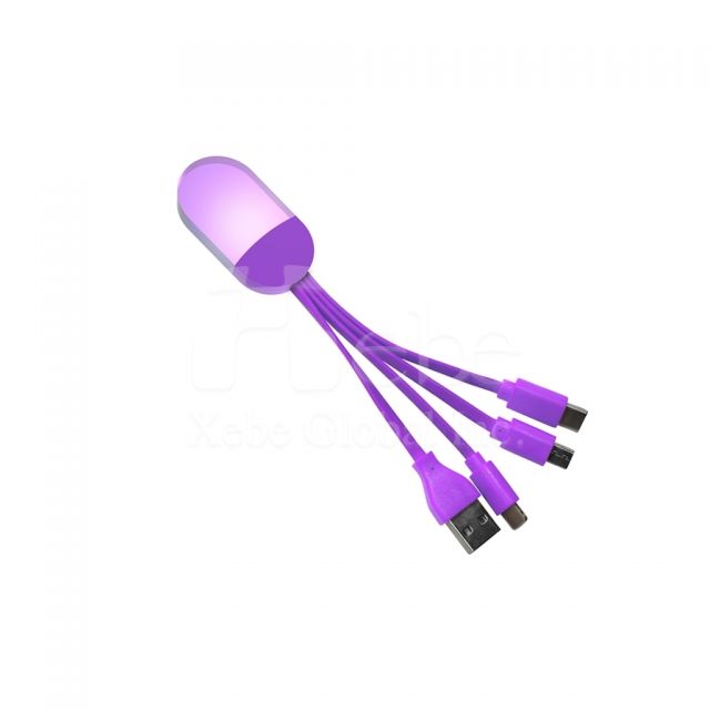 客製發光多合一手機充電線 