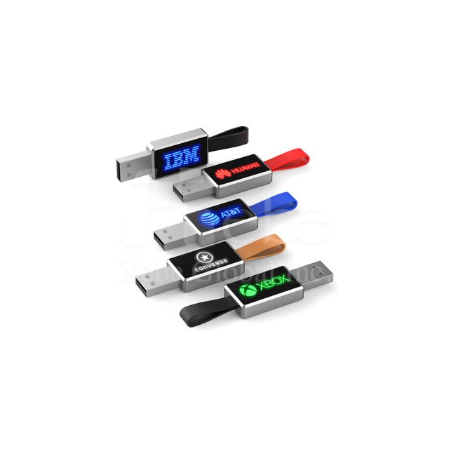 棕色logo發光隨身碟