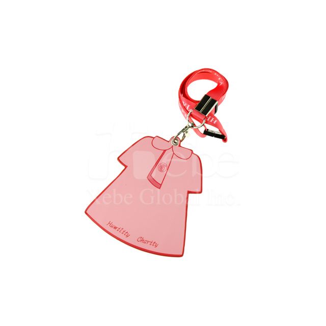 粉紅洋裝透明識別證套