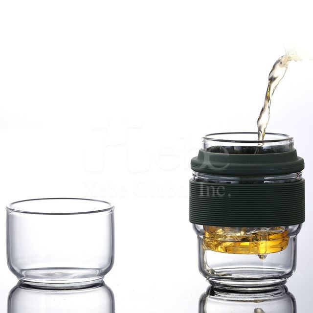 客製LOGO玻璃泡茶杯組