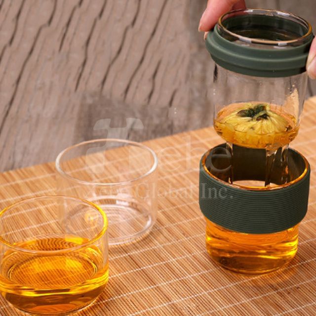 客製LOGO玻璃泡茶杯組