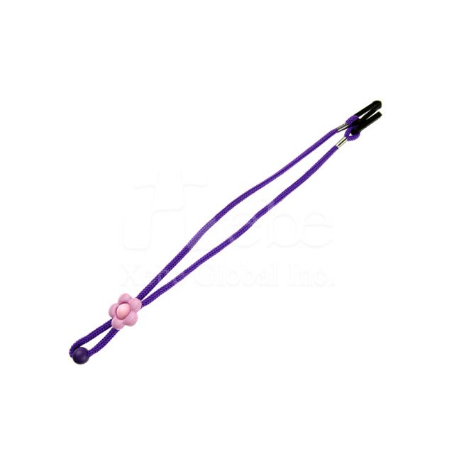 紫色小花朵口罩掛繩