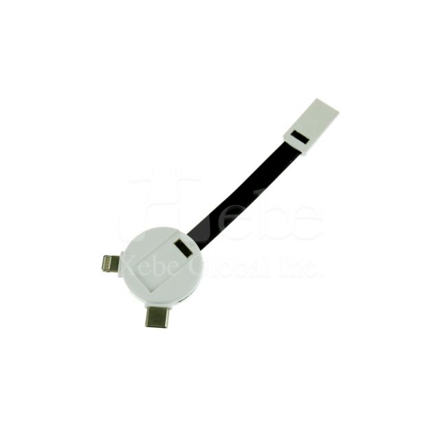 黑白熊貓三合一充電線