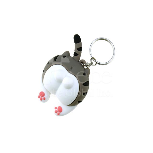 灰貓屁屁客製化捷運卡鑰匙圈 