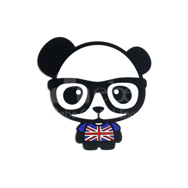 眼鏡熊貓造型磁鐵 