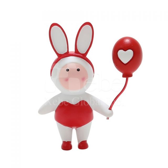拿著愛心氣球的兔兔造型磁鐵