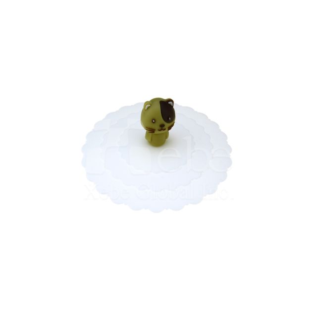 綠色貓咪客製化杯蓋
