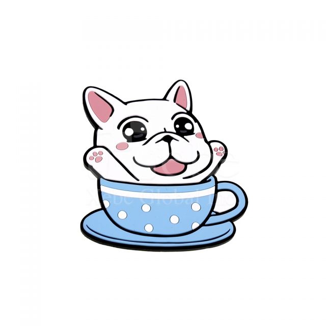 插畫小狗造型杯墊 