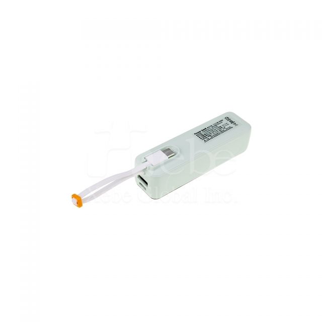 迷你自帶線行動電源印刷 3000mAh
