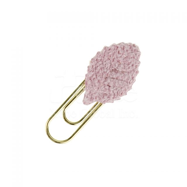 粉色樹葉造型迴紋針