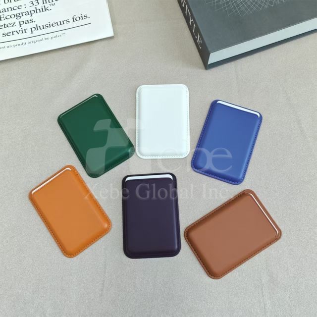 皮革手機支架磁吸卡套客製