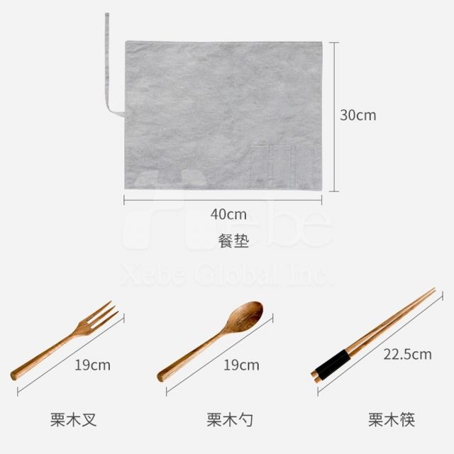 木製客製化環保餐具 木頭餐具三件組