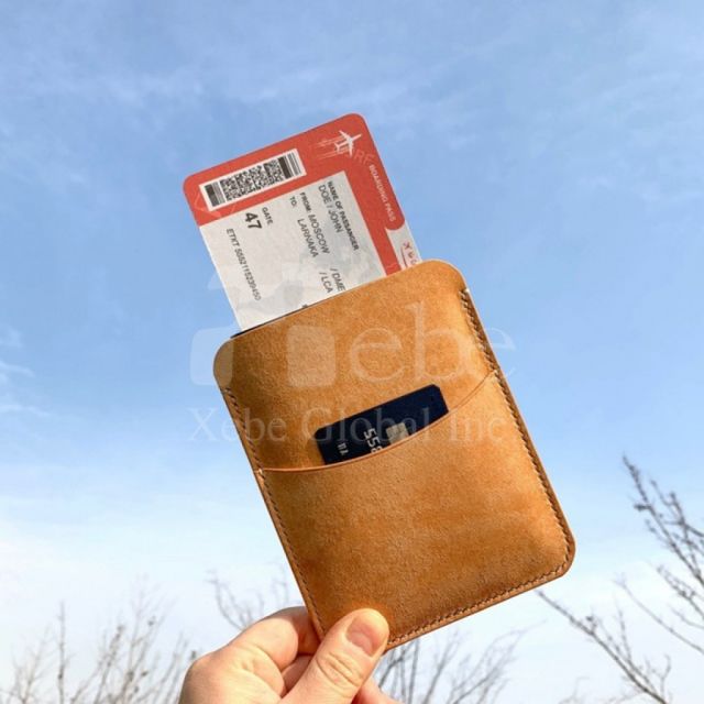 深棕口袋型護照套