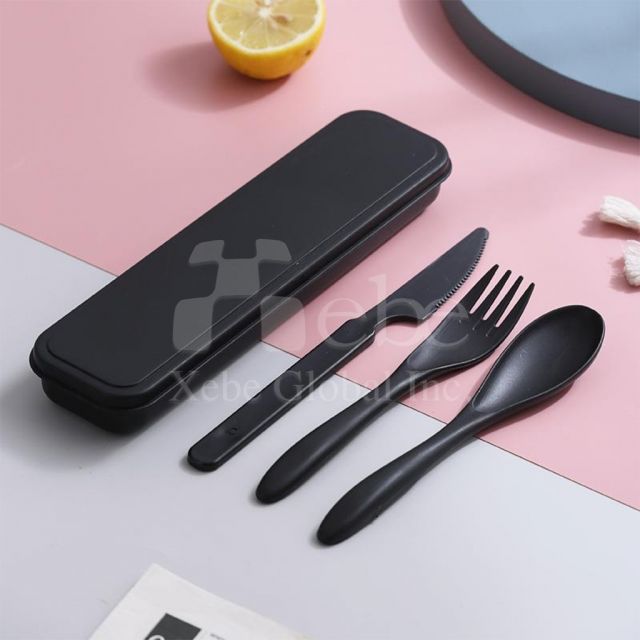 黑色素面環保餐具