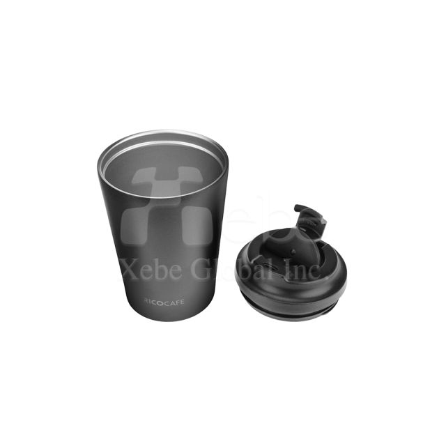 客製化品牌Logo黑色保溫杯