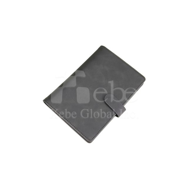 LOGO灰色皮革護照夾 