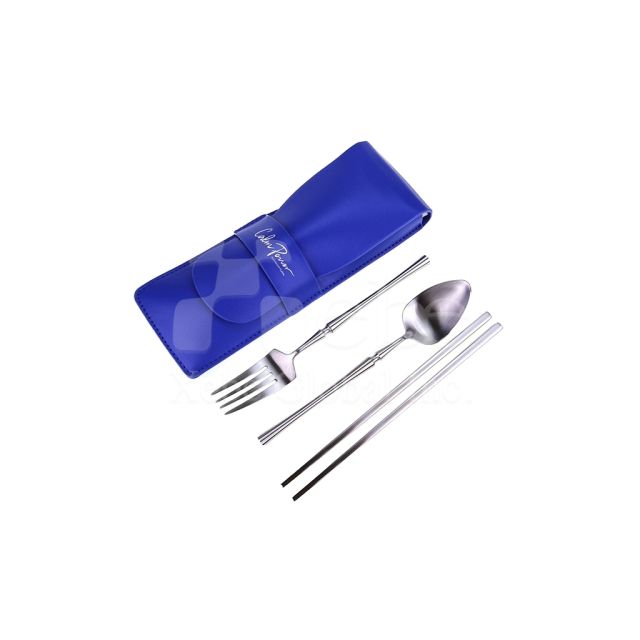客製皮革不鏽鋼環保餐具組