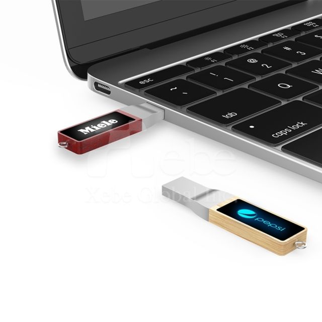 LED發光木頭隨身碟 木質USB