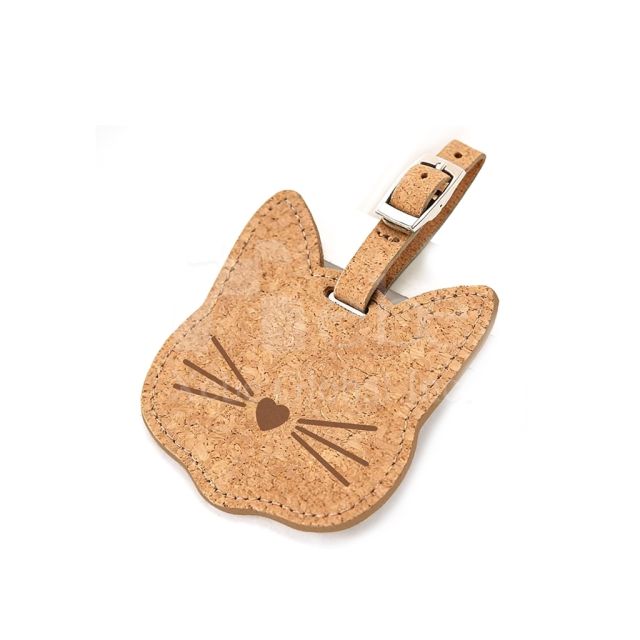 咖啡渣貓咪造型行李牌 環保禮品